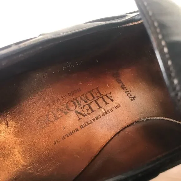 ALLEN EDMONDS BERWICK WINGTIP Tassle SLIP ON LEATHER LOAFER SHOE 10D - Picture 10 of 13